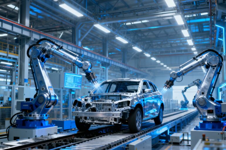 linia produkcyjna chińskich aut